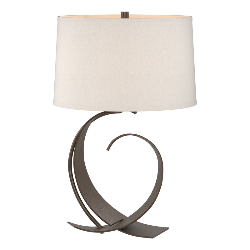 Fullered Impressions Table Lamp Bronze Flax Shade (SE)