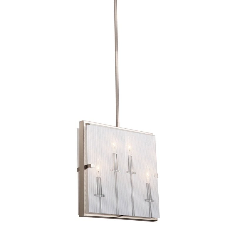Harbor Point Square Pendant – Satin Nickel / 14.00
