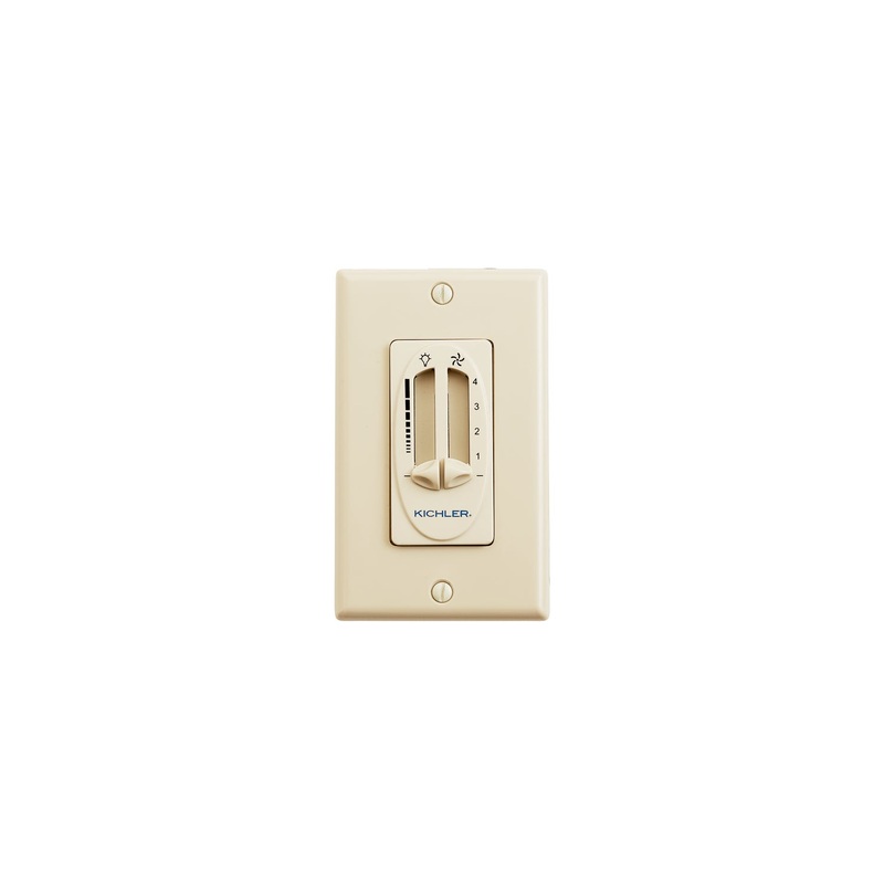 Kichler 337010IV Fan 4 Speed-Light Dimmer, Ivory (Not Painted)