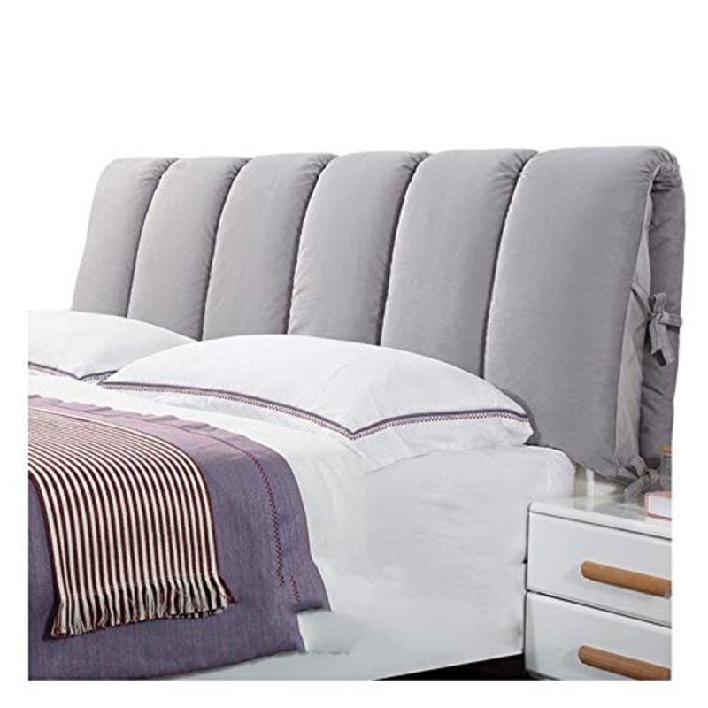 LXLIGHTS Capezzale Cuscino Testiera, Supporto Cuscino Lombare Schienale Morbido Lavabile per Divano Letto Camera da Letto bovindo, 7 Tinta Unita, Personalizzabile (Color : Gray, Size : 120x60x10cm)