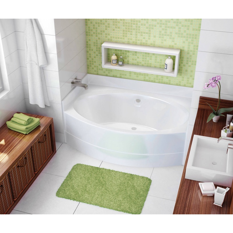 MAAX 140112-000-002-000 VO6042 5 FT AcrylX Alcove Center Drain Bathtub in White