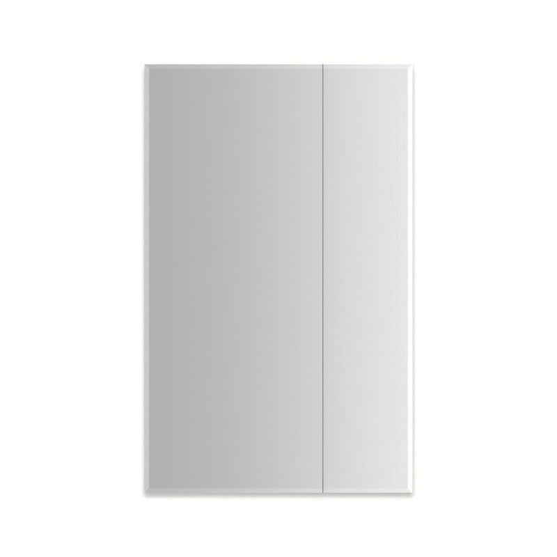 Medicine Cabinet M Series Reserve 30 x 48 x 4 Inch 2 Doors Mirrored Slow Closing Left Beveled Edge/Electric/Interior Light