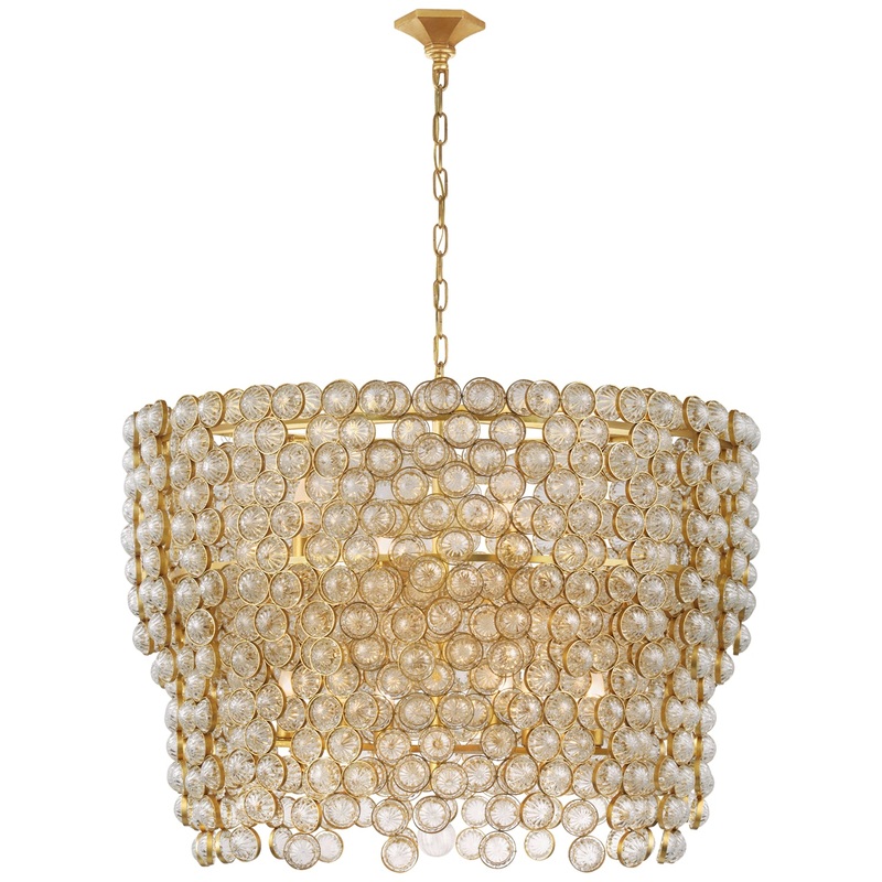 12 Light Chandelier from the Milazzo Collection in Gild And Crystal Finish by Visual Comfort Signature