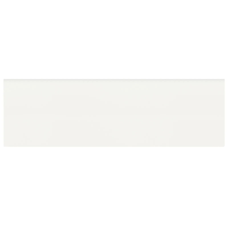 2″ x 6″ Soho Canvas White Matte Glazed Ceramic Wall Bullnose 2″ x 6″