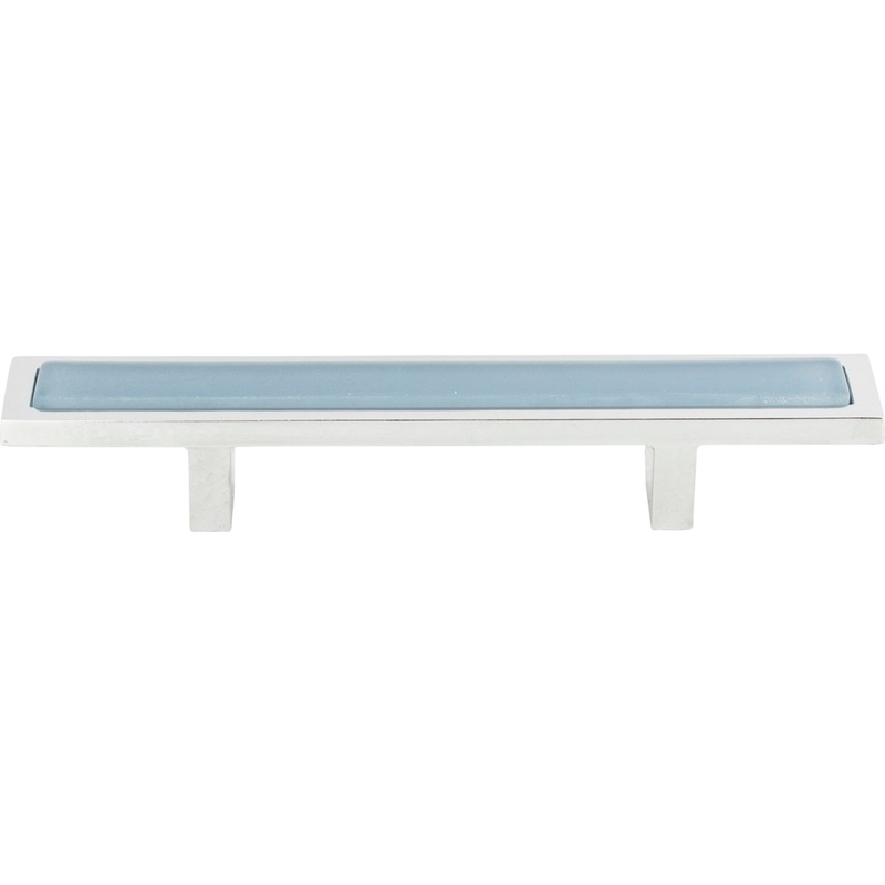 Atlas Homewares Spa Blue Pull 3 Inch (c-c) Polished Chrome
