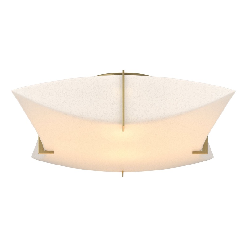 Bento Semi-Flush Mount Modern Brass