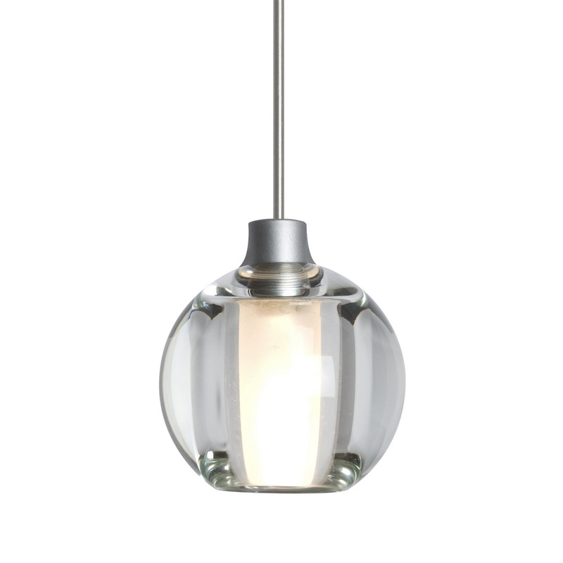 Besa 1XC-BOCA5CL-LED-SN Boca 5 One Light Pendant Satin Nickel