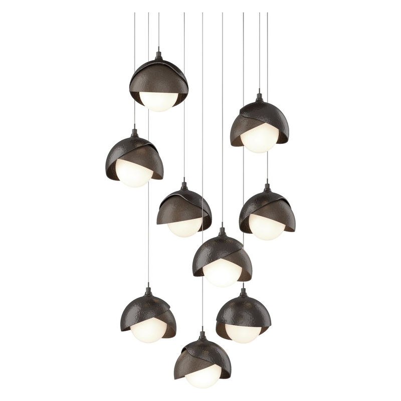 Brooklyn 9-Light Double Shade Pendant Oil Rubbed Bronze Bronze