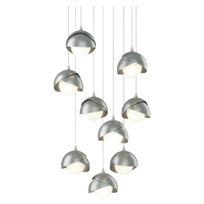 Brooklyn 9-Light Double Shade Pendant Vintage Platinum Vintage Platinum