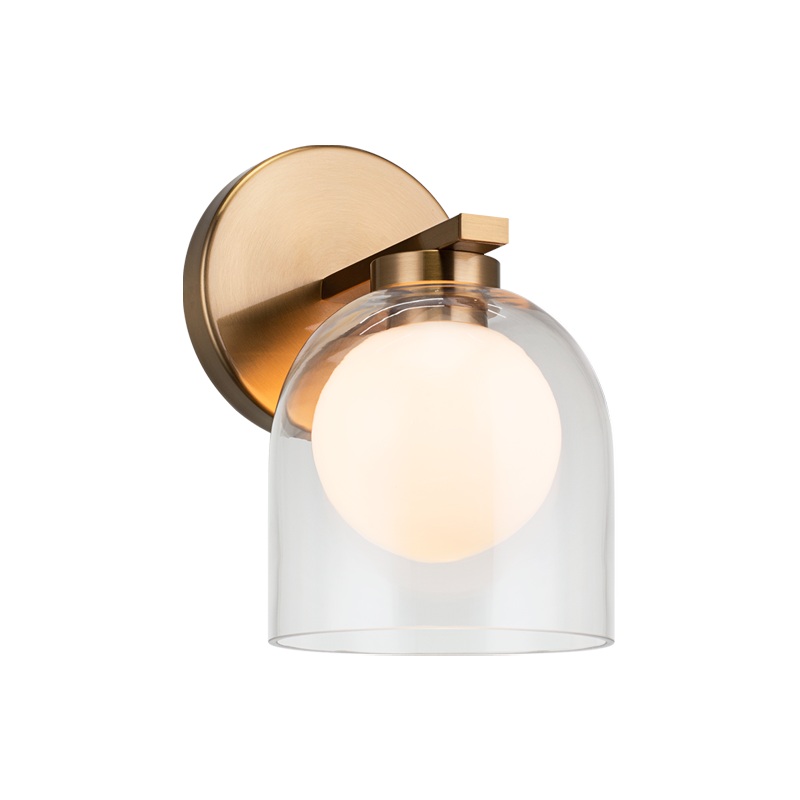 Derbishone 1-Light Wall Sconce Aged Gold Brass