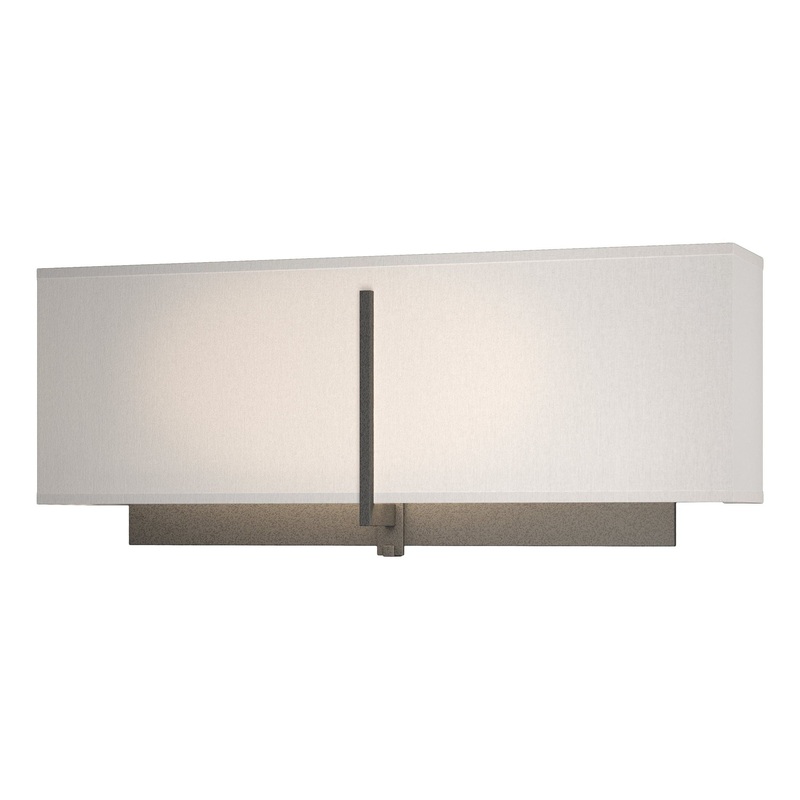 Exos Square Sconce Natural Iron Flax Shade (SE)