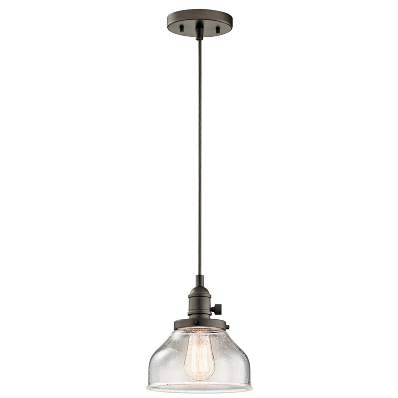 Kichler 43850OZ One Light Mini Pendant, Olde Bronze