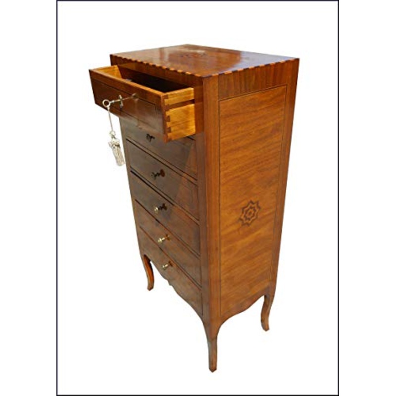 lacommodemobili Cassettiera artigianale classica con intarsi