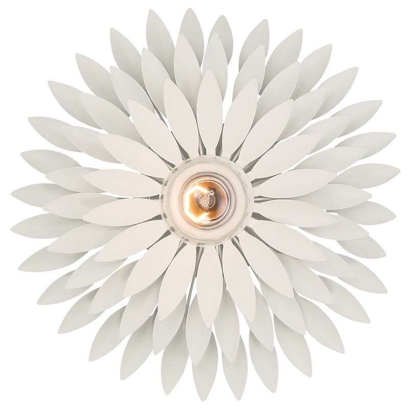 One Light Wall Sconce from the Broche Collection in Matte White Finish by Crystorama