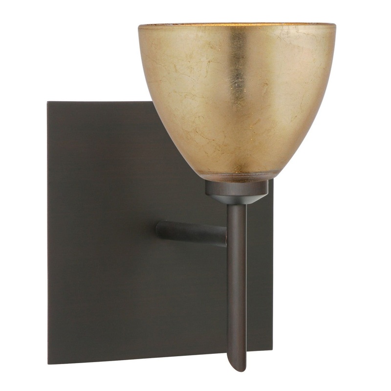 One Light Wall Sconce from the Divi Collection in Bronze Finish by Besa