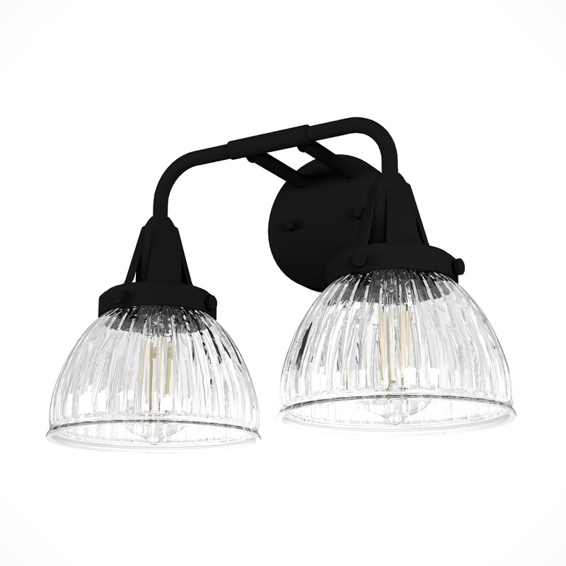 Two Light Vanity from the Cypress Grove Collection in Natural Black Iron Finish by Hunter