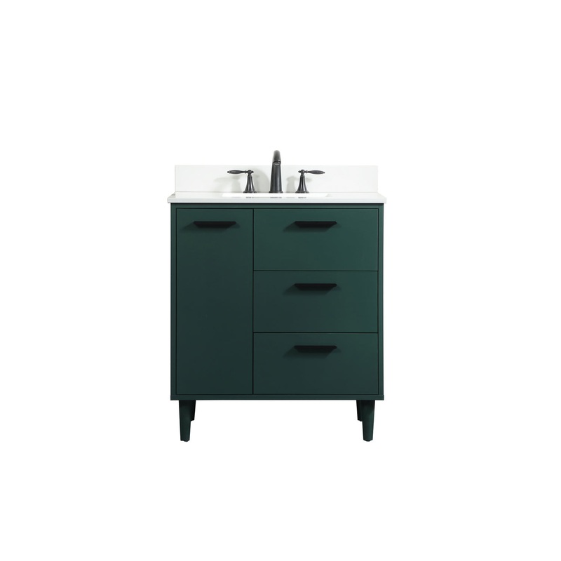 Vanity Sink Set from the Baldwin Collection in Green Finish by Elegant Lighting