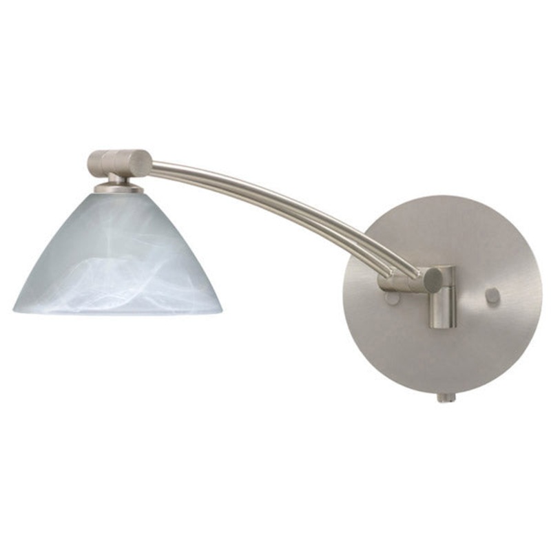 Besa 1WW-174352-SN Domi One Light Swing Arm Wall Sconce Satin Nickel (Discontinued)
