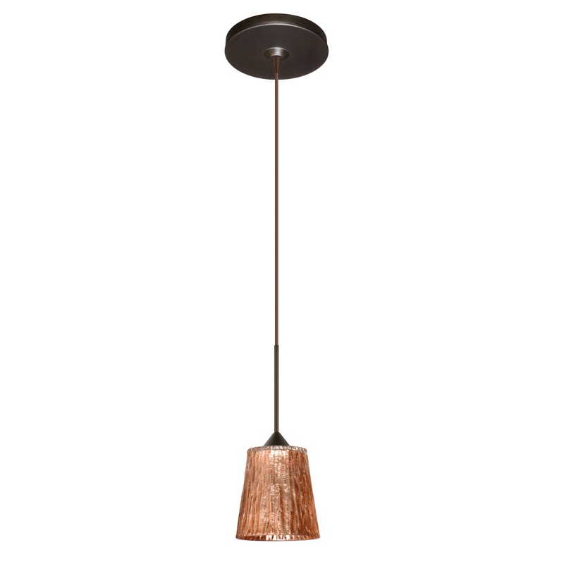 Besa 1XP-5125CF-BR Nico One Light Pendant Bronze (Discontinued)