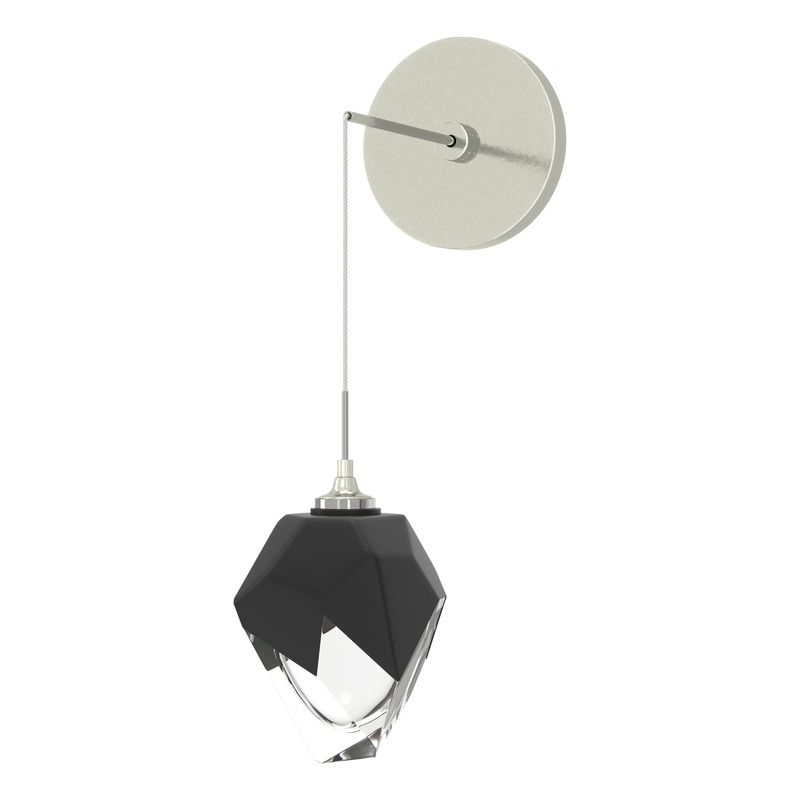 Chrysalis Small Low Voltage Sconce Sterling Black Crystal (BP)