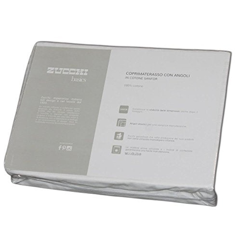 COPRIMATERASSO FODERA ZUCCHI SANFOR A CAPPUCCIO – VARIE MISURE (LETTO SINGOLO cm 90 x 200)