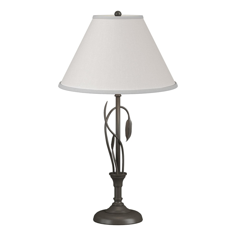 Forged Leaves and Vase Table Lamp Dark Smoke
