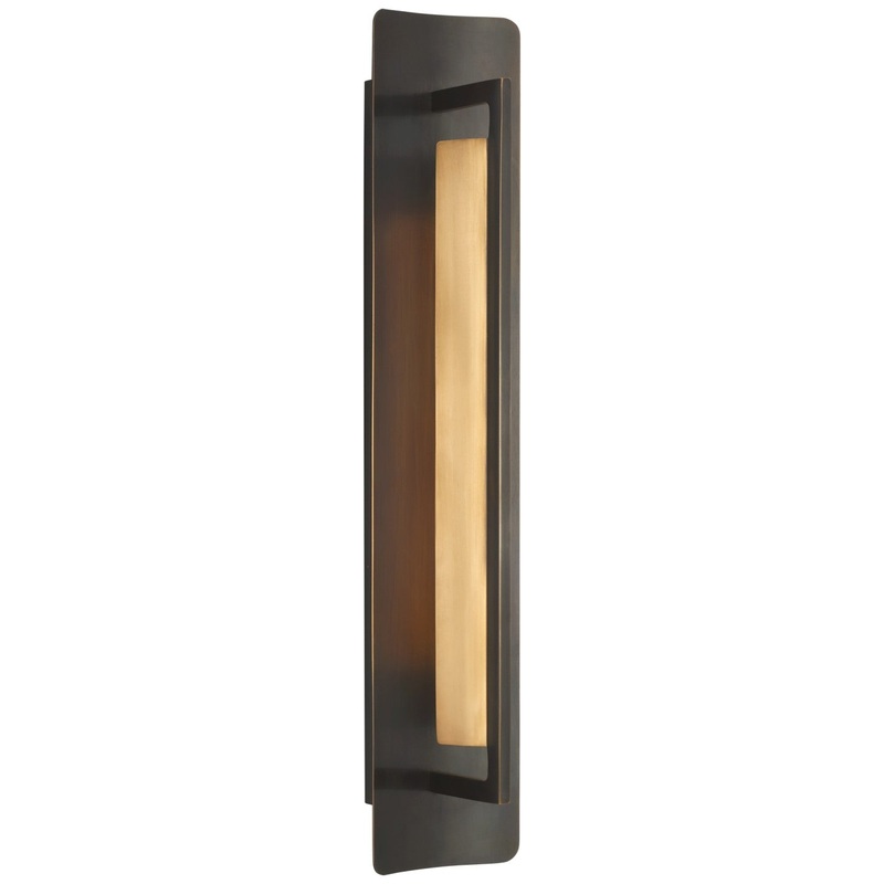LED Wall Sconce from the Tristan Collection in Bronze and Hand-Rubbed Antique Brass Finish by Visual Comfort Signature
