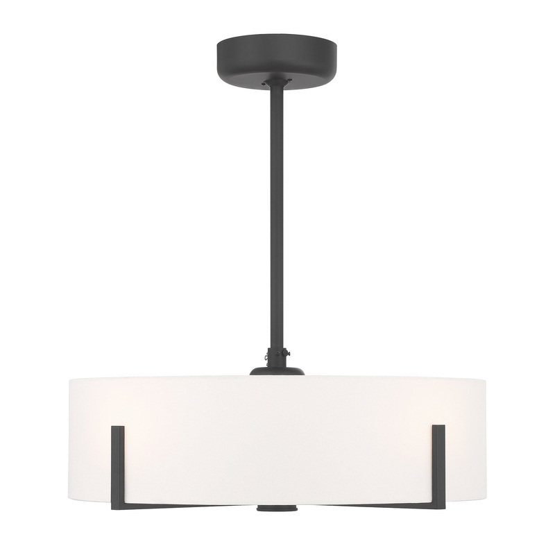 Mansell 4-Light Fan D’Lier Matte Black