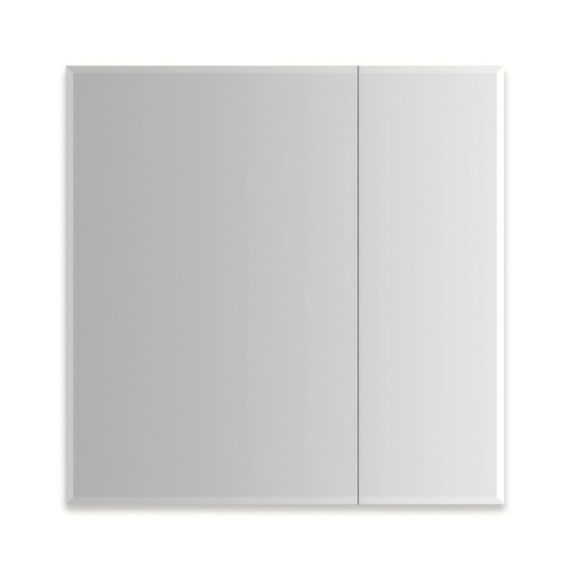 Medicine Cabinet M Series Reserve 30 x 30 x 6 Inch 2 Doors Mirrored Slow Closing Left Polished Edge/Electric/Interior Light