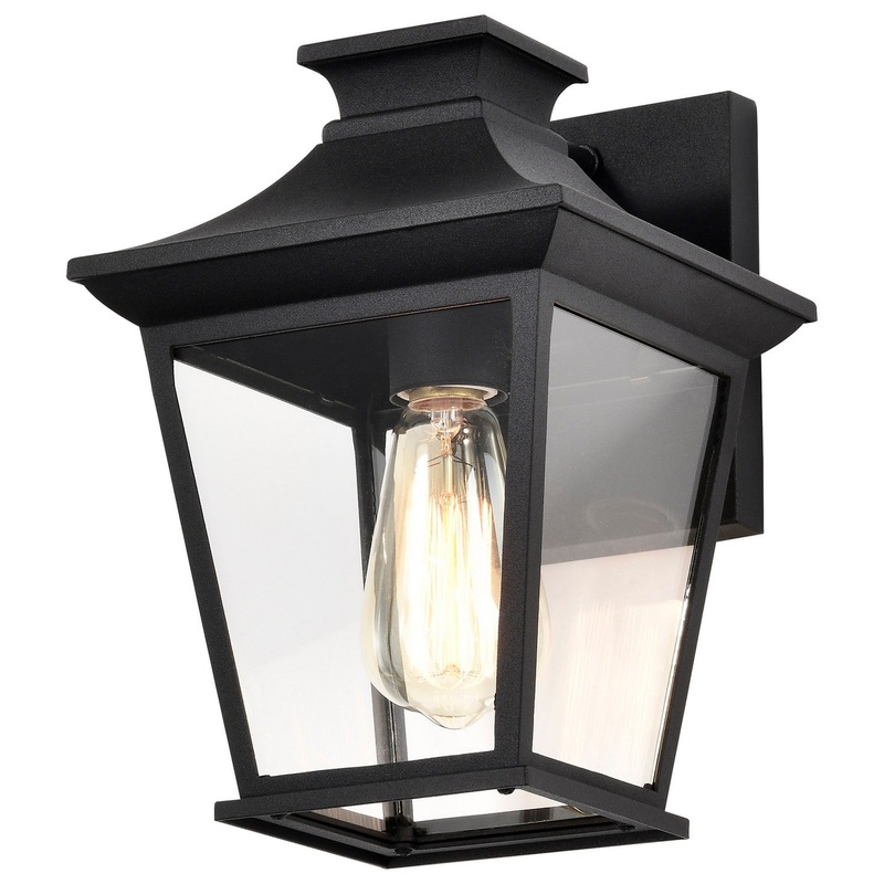 One Light Outdoor Wall Lantern from the Jasper Collection in Matte Black Finish by Nuvo Lighting