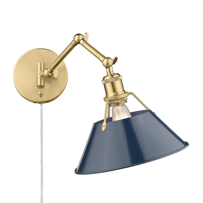 One Light Wall Sconce from the Orwell Collection in Brushed Champagne Bronze Finish by Golden