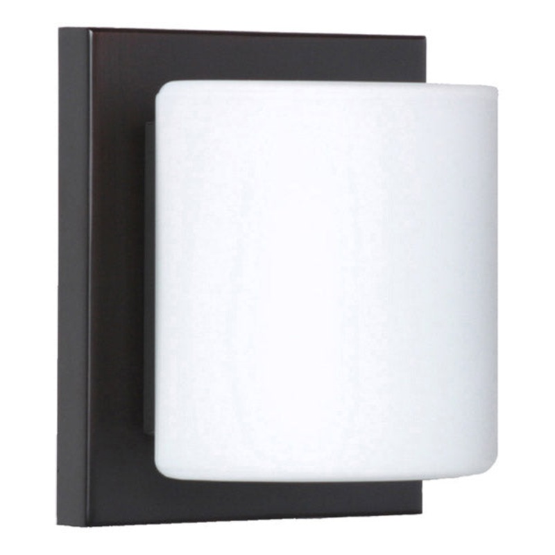One Light Wall Sconce from the Paolo Collection in Bronze Finish by Besa
