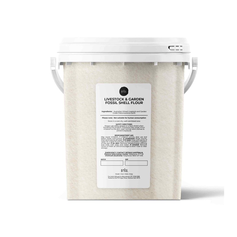 Orku 700g Fossil Shell Flour Tub – Livestock Garden Diatomaceous Earth