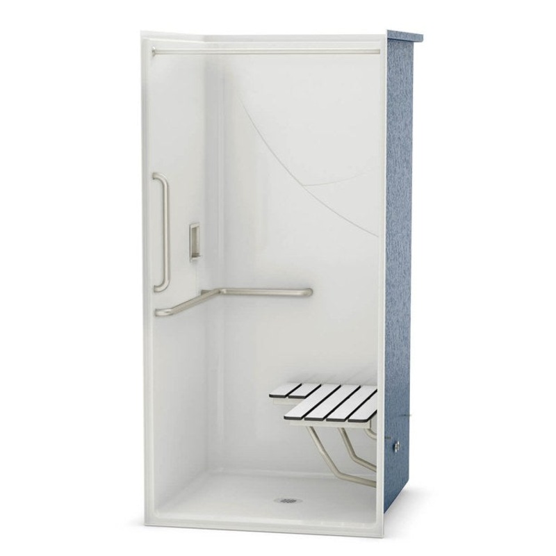 Shower Module 38-3/4 x 39 x 78-3/4 Inch AcrylX White 1 Pieces Right Hand Seat
