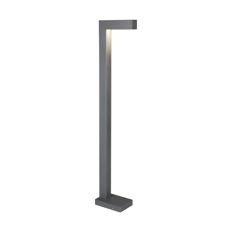 Strut 42 Outdoor Bollard Charcoal 4000K Button Photocontrol