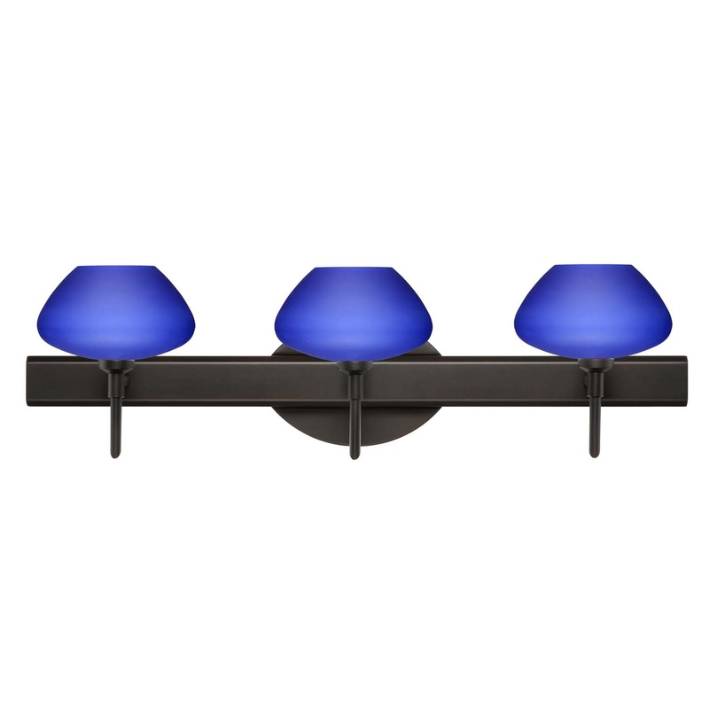 Three Light Wall Sconce from the Peri Collection in Bronze Finish by Besa