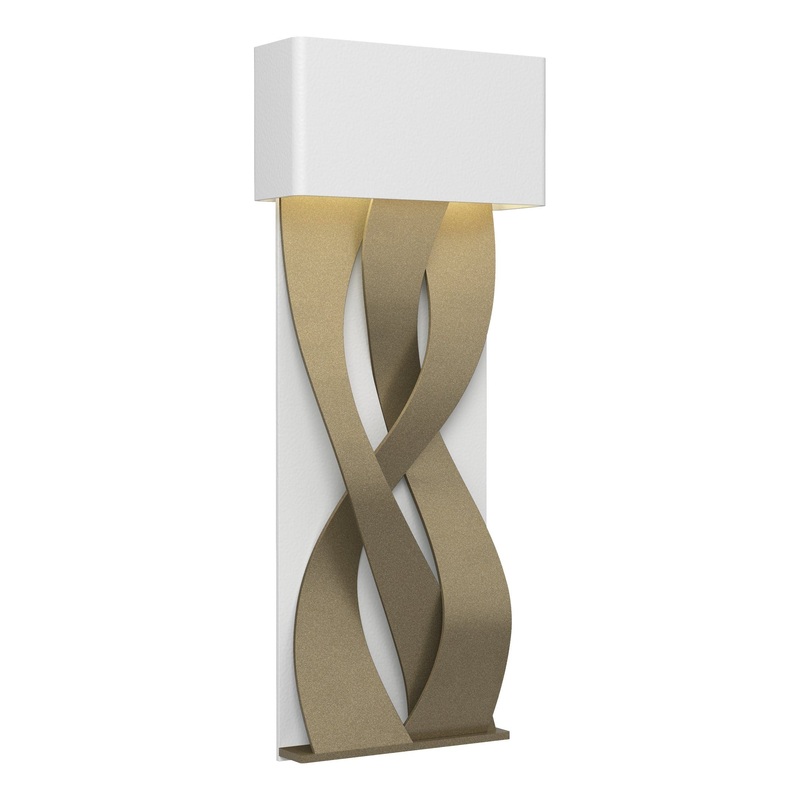 Tress Small LED Sconce White Soft Gold