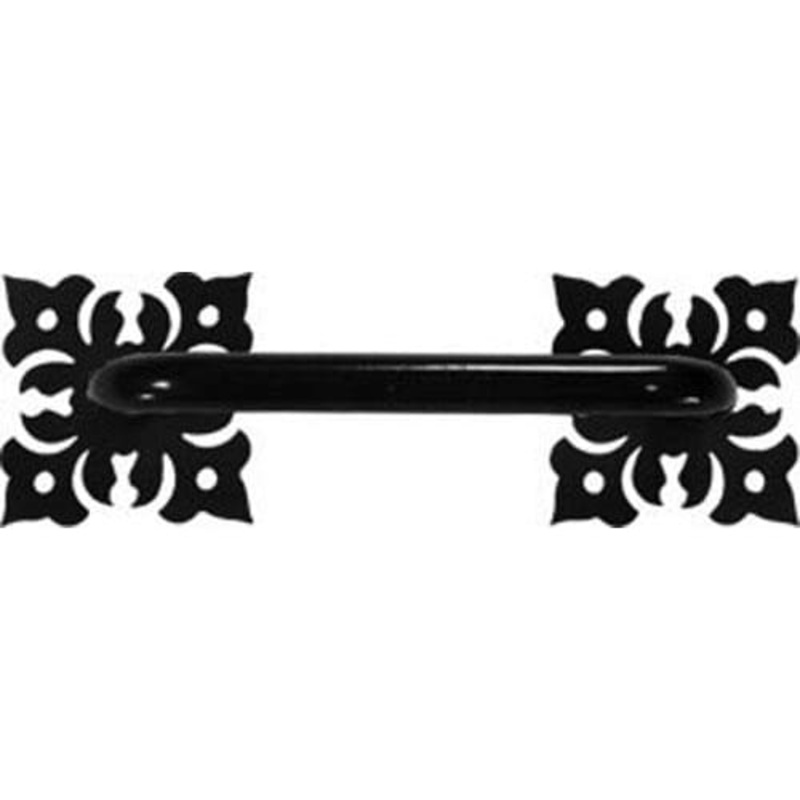 Village Wrought Iron DHP-B-153 Floral Door Handle Horizontal