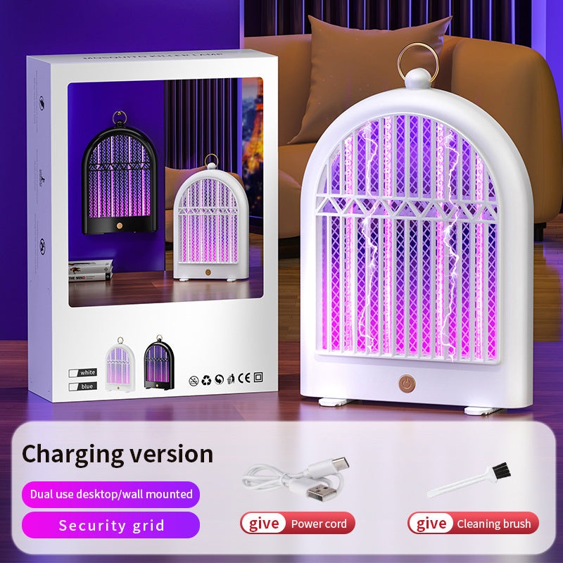 White USB Wall-Mounted Mosquito Trap – UV Light Automatic Insect Zapper for Home and Dorm