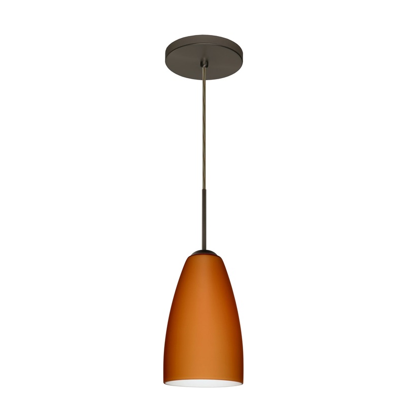 Besa 1JT-151180-LED-BR Riva One Light Pendant Bronze