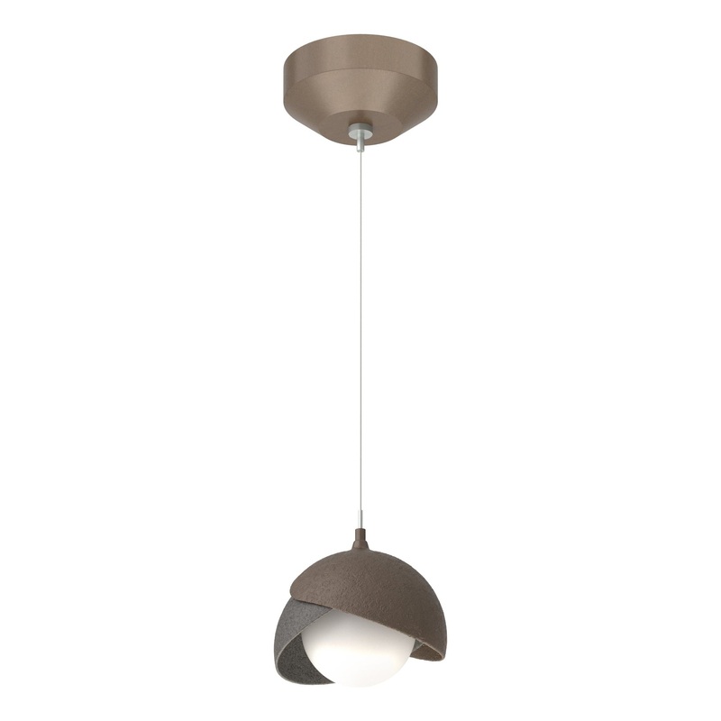Brooklyn Double Shade Low Voltage Mini Pendant Bronze Natural Iron