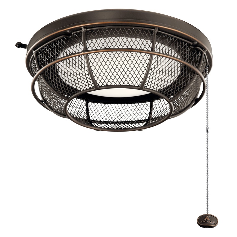 Kichler 380952OZ LED Fan Light Kit, Olde Bronze