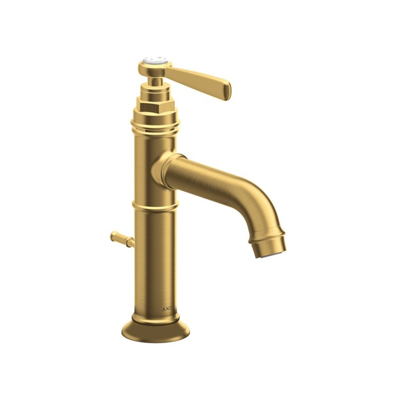 Lavatory Faucet Montreux 1 Lever ADA Brushed Gold Optic 1.2 Gallons per Minute Rigid Pop-Up 1 Hole 3-7/8 Inch