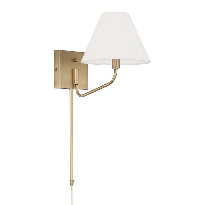One Light Wall Sconce from the Chadwick Collection in Aged Brass Finish by Capital Lighting