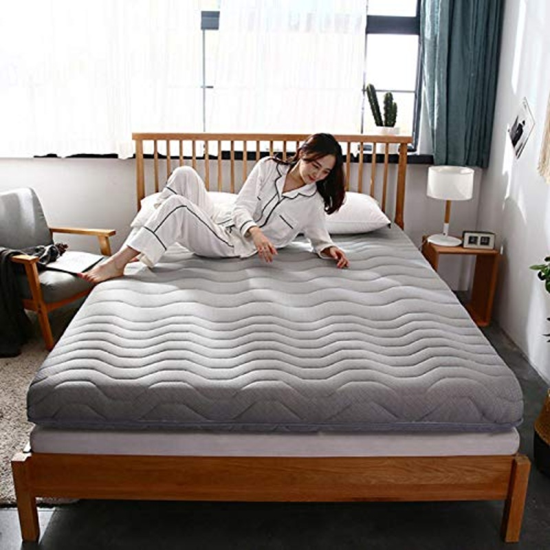 QXTT Giapponese Tradizionale Futon Materasso,Pieghevole Lattice Naturale Materasso Tatami Morbida Tridimensionale Ipoallergenico Alberghi Ospite Tatami Stuoie Bed Materasso,Grey-100 * 200cm