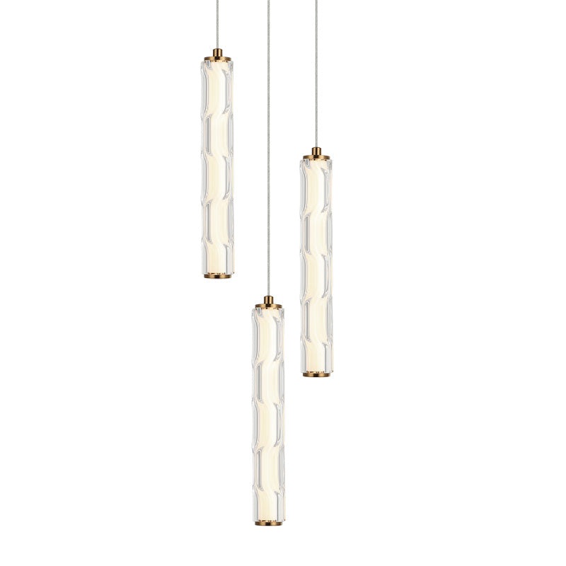 Ripley 3-Light Pendant Aged Gold Brass