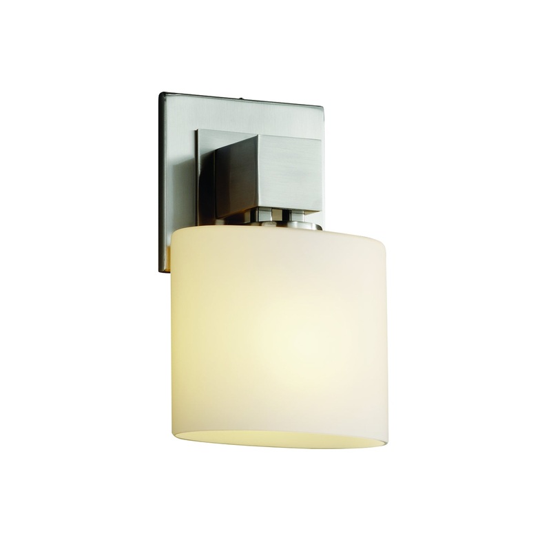 Wall Sconce from the Fusion Collection in Brushed Nickel Finish by Justice Designs