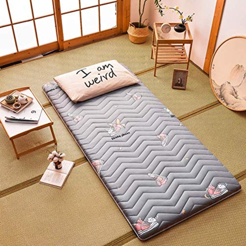 Z&HA Tatami Tappetino, 5 cm di Spessore Tappetino futon MattressTopper Tradizionale Giapponese futon ispessite Queen Size Standard Dimensione Dorm,L,80x190cm