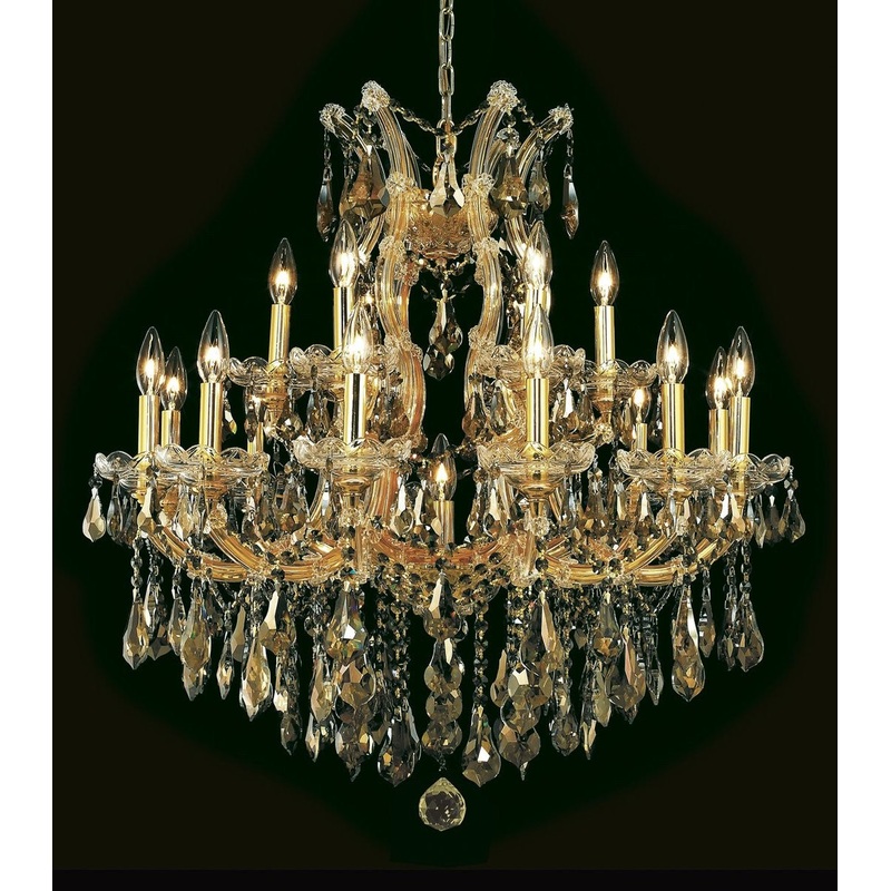 19 light Chandelier from the Maria Theresa Collection in Gold Finish by Elegant Lighting