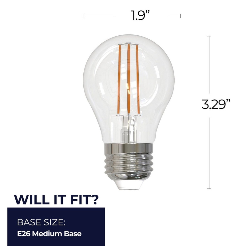 7 Watt A15 Clear, 800  Lumens, E26 base, 120 Volt Light Bulb by Bulbrite